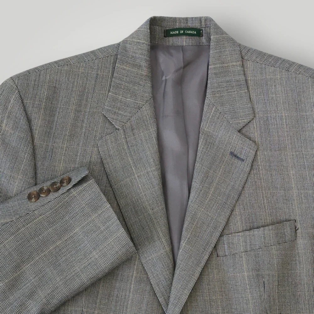 Lauren Ralph Lauren Mens 42R Sport Coat Blazer Silk Wool Tan Houndstooth Canada‎